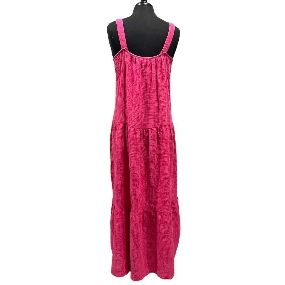 BB Dakota by Steve Madden Arianna Tiered Maxi Dress Raspberry Sz S - Picture 8 of 15